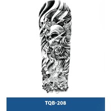 Tattoo TQB-208 Kartal ve Kurukafa Desen Geçici Kol Dövmesi