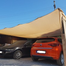 FB Morilu %95'lik 3 Metre Enli Krem Rengi Gölgelik File, Çit Filesi, Çit Örtüsü - Şeritli Halkalı