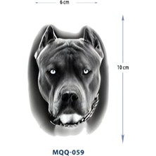Tattoo MQQ-059 Pitbull Desen Geçici Dövme