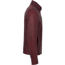 Tergan Bordo Hakiki Deri Erkek Hakiki Deri Mont - E23KDM310542-R4X