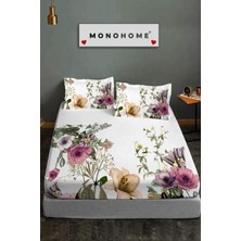 Flower Shower Lastikli Çarşaf %100 Pamuk Oeko-Tex Sertifikalı 3D Dijital 60 Tel