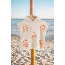 Varol Organik %100 Pamuk Müslin Çocuk Panço - Kaplan