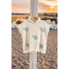 Varol Organik %100 Pamuk Müslin Çocuk Panço - Caretta