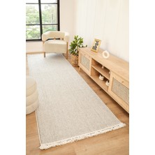 Stockholm  Polyester Yumuşak Dokulu Bukleli Dokuma Makina Halısı Oturma Odası Salon Mutfak Halısı Beyaz Yolluk