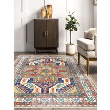 Rug Season Vitage Mistik Etnik Desenli Eskitme Model Dokuma Taban Kilim