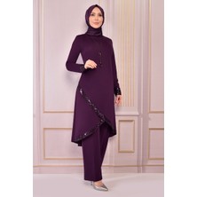 Pullu Tesettür Abiye Ikili Takım 2559