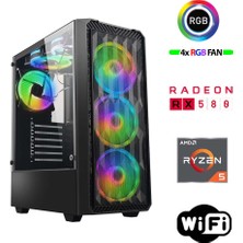 Xaser Armor X60 Ryzen 5 5500 32GB Ram 1tb M.2 Nvme SSD 8gb RX580 24" Curved Masaüstü Oyuncu Bilgisayarı