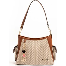 Silver Polo  Kadın Çapraz Çanta 1183-46600 Sılver Polo Çapraz Bayan Çantası M132 Bej-Mat Taba