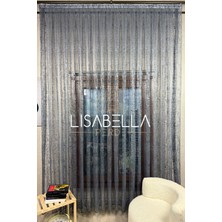 Lisabella Home Antrasit Gri Muazzam Tül Perde – 1x2.5 Pileli Dikilmiş