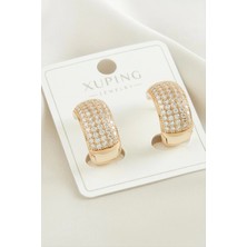 Xuping Zirkon Taşlı Lüks Çelik Küpe