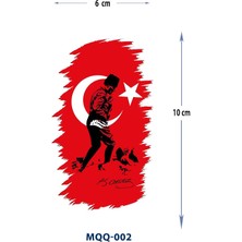 Tattoo MQQ-002 Türk Bayrağı ve Atatürk Desen Geçici Dövme