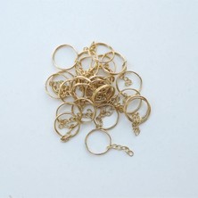 24MM Zincirli Anahtarlık Halkası, 25 Adet, Şık ve Renkli Parçalar