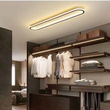 Antrasit Oval 120X16CM 3000K Işık Rengi, Kumandalı LED Tavan Lambası,oval Avize,modern Aydınlatma,dekoratif Işık