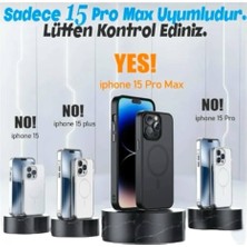 Apple Iphone 15 Pro Max Uyumlu Mat Serisi Standlı Kapak Magsafe Kılıf +Lens Koruma .