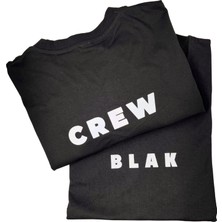 Logo Baskılı Oversize Fit Siyah Tişört