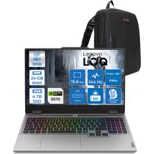 Lenovo Loq Intel Core I7 13650HX 24GB Ddr5 4tb SSD 8GB/RTX5070/115W 15.6" Fhd IPS 300NITS 100% Srgb 144Hz Freedos Taşınabilir Bilgisayar 15IRX10700F08 + Zettaçanta