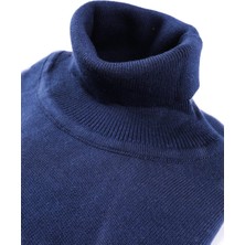 Slim Fit Kesim Modern Erkek Pamuklu Tam Balıkçı Yaka Triko KAZAK-KAV6400W