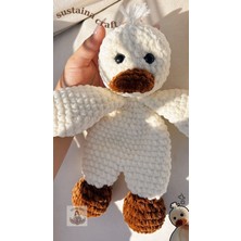 Sustaina Craft Örgü Peluş Ördek, Amigurumi Oyuncak Ördek, Bebek ve Çocuklar İçin Yumuşak Oyuncak, Ördek Uyku Arkadaşı