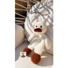 Sustaina Craft Örgü Peluş Ördek, Amigurumi Oyuncak Ördek, Bebek ve Çocuklar İçin Yumuşak Oyuncak, Ördek Uyku Arkadaşı
