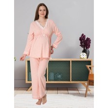Dvina Effortt Lohusa Pijama Takımı Somon - 3052