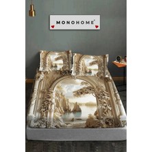 %100 Pamuk Lastikli Çarşaf Özel Tasarım 5d Dijital 60 Tel Kale