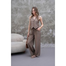 Modal Kumaş Yelek-Pantolon Takım