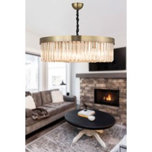 Avizemoda Desina 60'lık Kristal Taşlı Lüks Avize - (eskitme Kaplama)