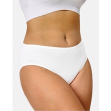 Alya Underwear Kadın Külot, Liyosel Kumaş Külot,  Rahat ve Dayanıklı Kadın Iç Çamaşırı, Lyocell 5'li Paket - Beyaz, 3xl