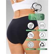 Alya Underwear Kadın Külot, Lyocell Kumaş Külot, Terletmeyen ve Dayanıklı Kadın Iç Çamaşırı, Liyosel ( P01, M )