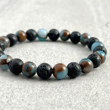 Alnis Atelier Lav Taşı ve Murano Kuvars Doğal Taş Bileklik