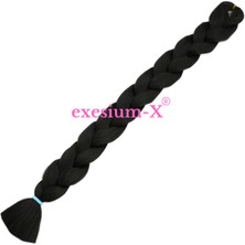 X-Pression Afrika Zenci Örgüsü ve Rasta İçin Sentetik Saç 165 GR SİYAH #1