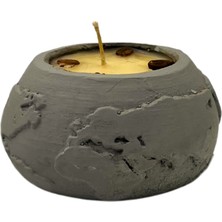 Küre Beton Saksıda Kahve Kokulu Dekoratif Mum