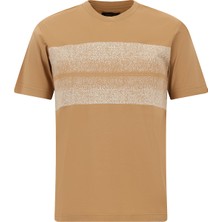 Abdullah Kiğılı Bisiklet Yaka Slim Fit Dar Kesim Desenli Merserize Pamuk T-shirt