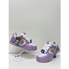 Simli Lila Sneaker – Karakter Figürlü Kız Çocuk Ayakkabı