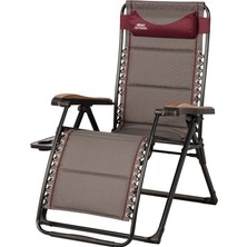 Ekstra Geniş Alüminyum Şezlong Sandalye – 120 kg Kapasiteli, Konforlu ve Şık – Zero Gravity Lounger Tasarımı, Boyun Yastığı, Katlanabilir Yan Sehpa, Ayak Uzatma Desteği