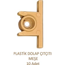 Plastik PVC Sineklik Kapı Çıtçıtı Meşe (10ADET)