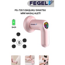 FG-720 Shiatsu 5 Başlıklı Masaj Aleti,6 Hız Kademeli, Yağ Yakımını Destekleyen Tüm Vücut Masaj