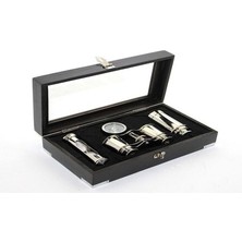 Kenpazar Ahşap Kutulu Pirinç Dürbün Pusula ve Kumsaati Seti