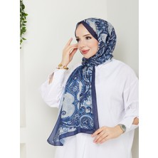 Nomadra Navy Dream Desenli Şal