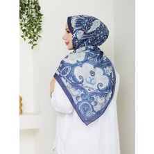Nomadra Navy Dream Desenli Şal