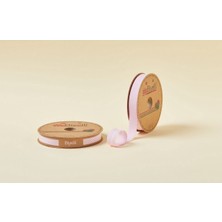 Biyelli Biye Çizgili Katlı C02 Pembe 2 cm 25 Metre %65 Koton %35 Polyester