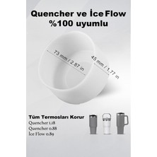 Stanley Quencher 1.18 ve Ice Flow 0.89 Uyumlu – Yeni Nesil Kalın Silikon Taban Koruyucu Beyaz (1 Adet)