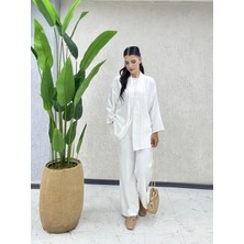 Pamuklu Önden Bağcıklı Kimono