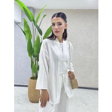 Pamuklu Önden Bağcıklı Kimono