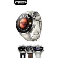 Wodimark Watch 4 Pro Akıllı Saat Apple iPhone ve Android Tüm Telefonlara Uyumlu Nfc Arama 3 Kordon
