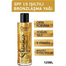 Okiro Shimmer Spf 15 E Vitaminli Besleyici Işıltılı Bronzlaştırıcı Yağ 125 Ml.
