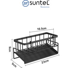 Tezgah Üstü Sıvı Sabunluk ve Süngerlik Organizer