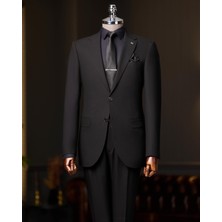 Slim Fit Ceket Pantalon Takım Elbise Siyah T13576