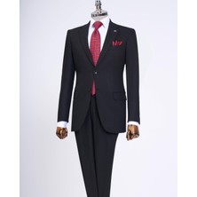 Slim Fit Ceket Pantalon Takım Elbise Siyah T13570