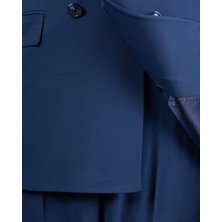 Italyan Stil Kruvaze Ceket Pantolon Takım Elbise Lacivert T14117